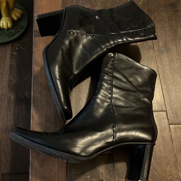 M708 Francois Xavier collection black leather ankle boots 👢 size 10 or 40 - Picture 3 of 6